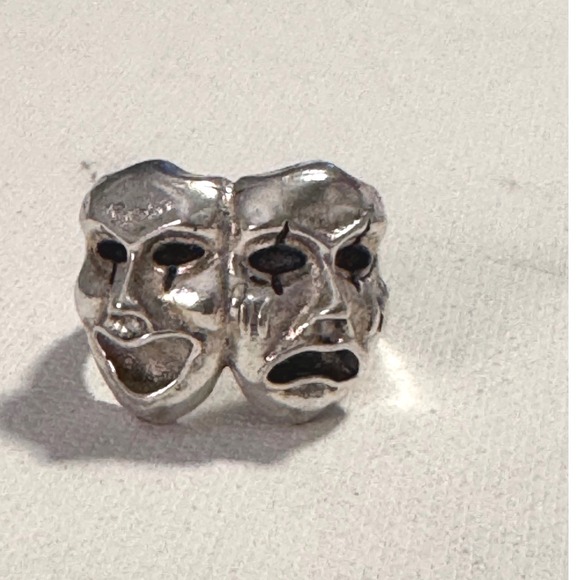 Jewelry - Comedy Tragedy Theater Mask Signet Ring Gothic Rock Statement